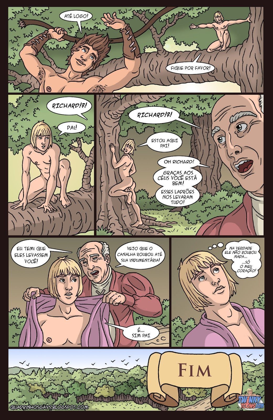 Quadrinhos Gay - A lenda de Robin Hood - HQs Adulto