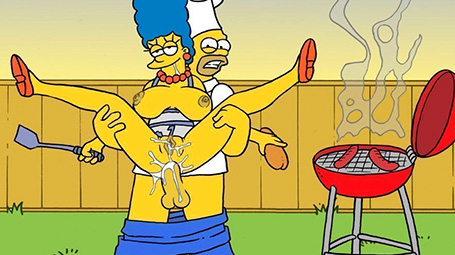 Homer fodendo Marte e sua vizinha gostosa