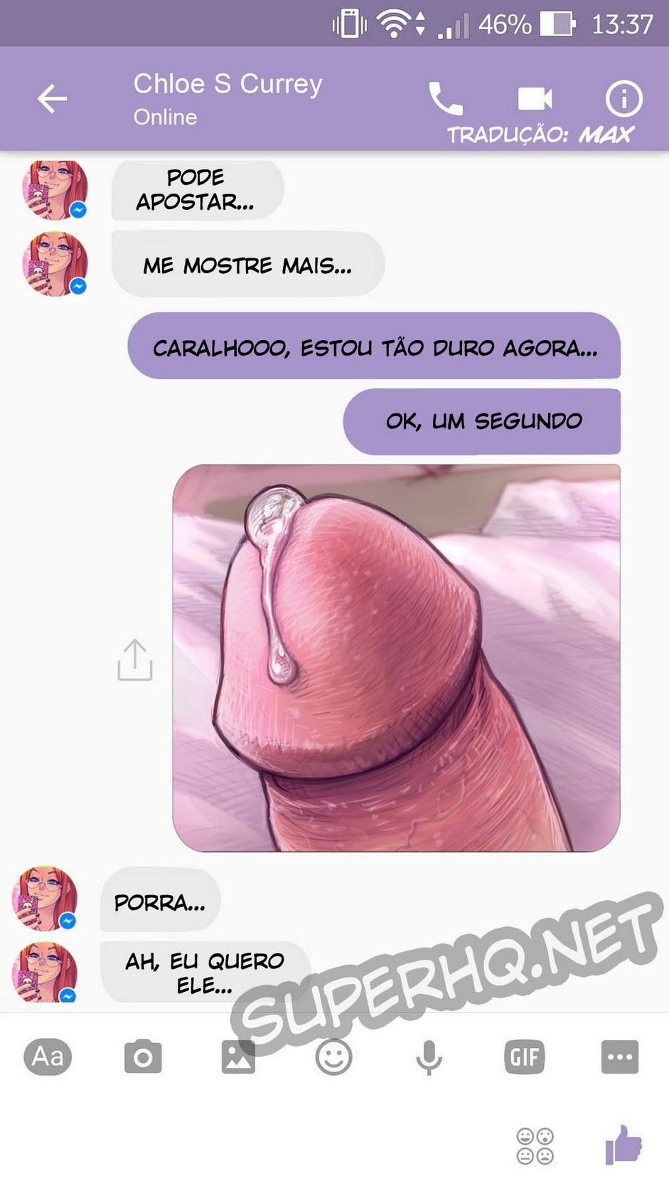 Contos Eróticos - Chloe fazendo sexo pelo Whatsapp - Hentai