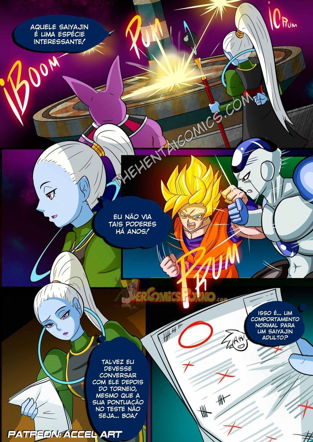Dragon Ball Hentai - Treinamento especial para Goku - Quadrinho de Sexo