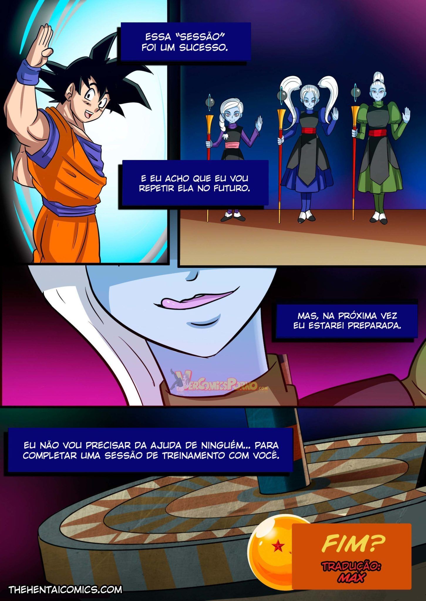 Dragon Ball Hentai - Treinamento especial para Goku - Quadrinho de Sexo