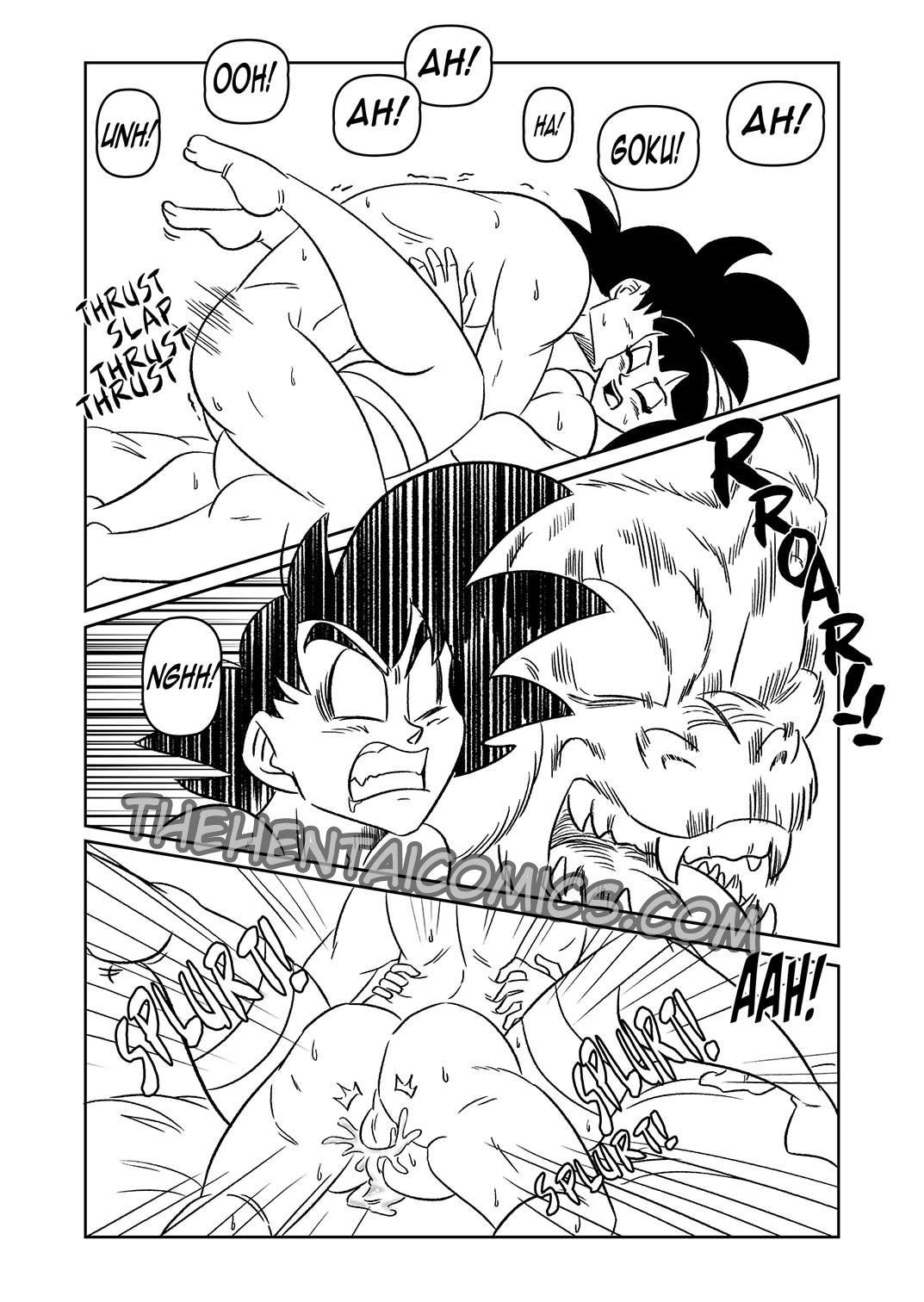 Dragon Ball Z Hentai - Goku e Chichi em lua de mel - HQ de Sexo